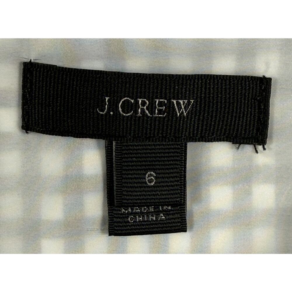 J.Crew V-neck seersucker dress in black gingham Sz 6 - Picture 3 of 16